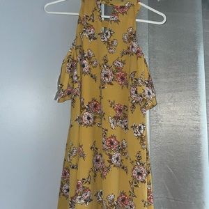 Yellow floral dress